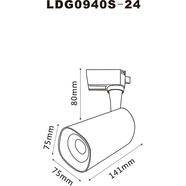 Трековый светильник Arte Lamp Barut A4563PL-1WH, арматура белая, плафон металл белый / черный, 8х14 см - фото 1