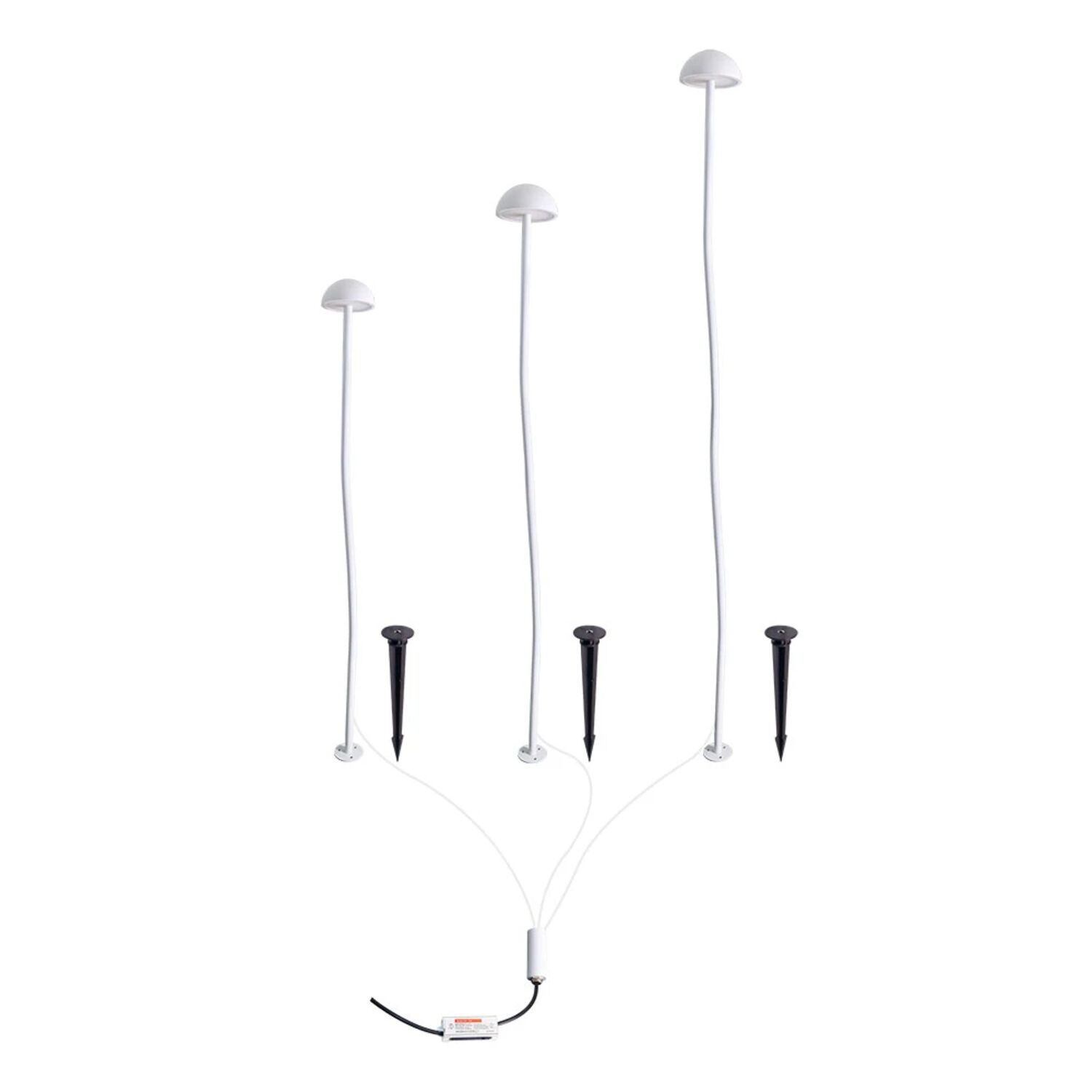 Грунтовый светильник Arte Lamp Motus A1081PA-3WH, арматура белая, плафон алюминий белый