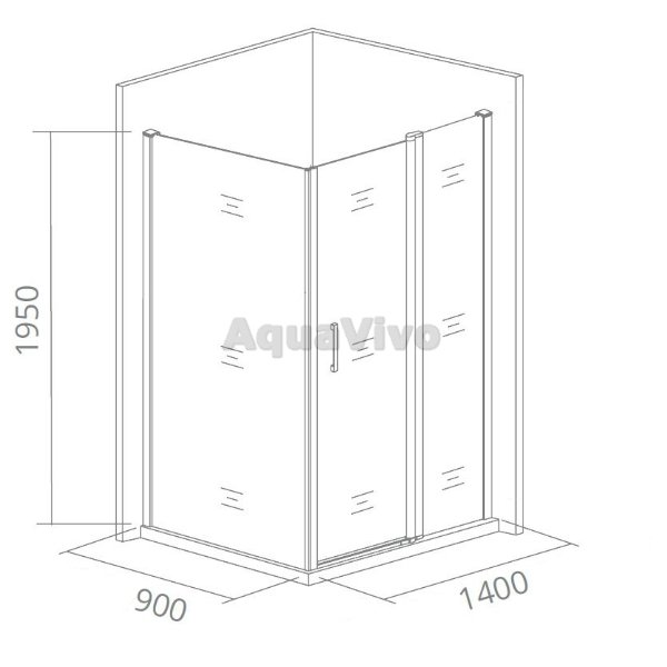 Душевой уголок Good Door Antares WTW+SP-C-CH 140x90, стекло прозрачное, профиль хром - фото 1