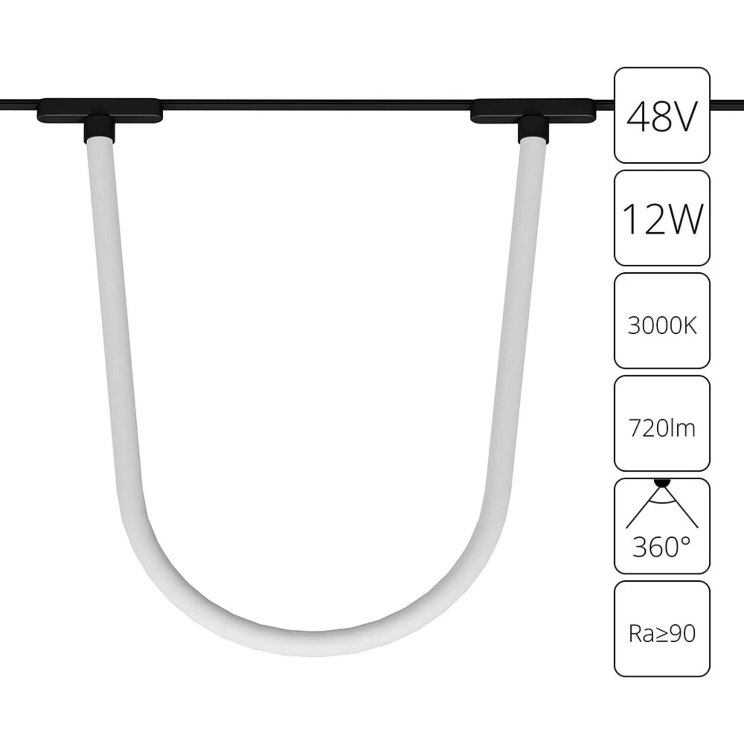 Магнитный трековый светильник Arte Lamp Rapid A1167PL-1BK, арматура черная   