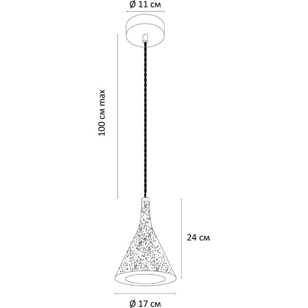 Подвесной светильник Arte Lamp Bender A4324SP-1GY, арматура серая, плафон бетон серый, 17х17 см - фото 1