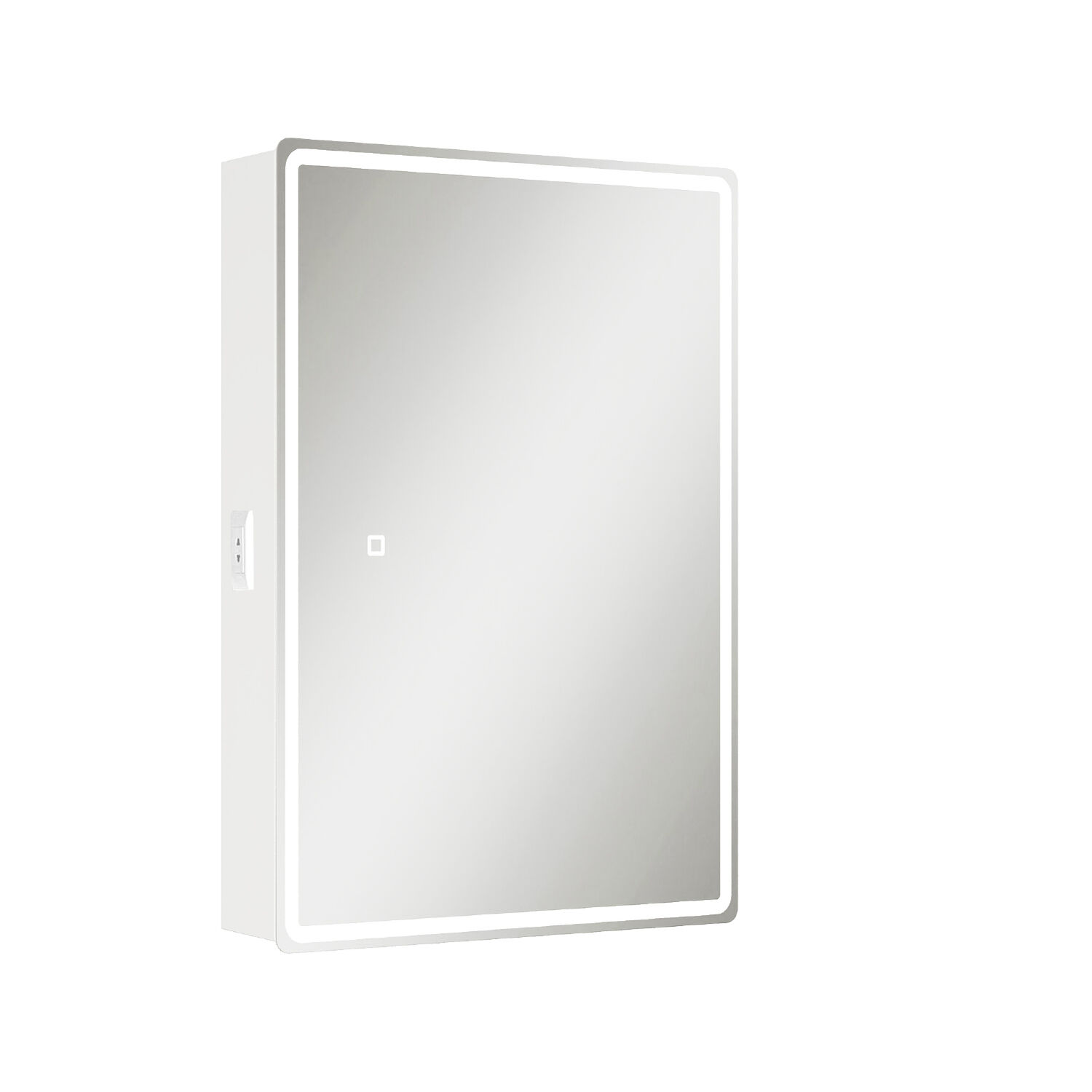 Шкаф-зеркало Оника Орби 50, с подсветкой и диммером, цвет белый - фото 1