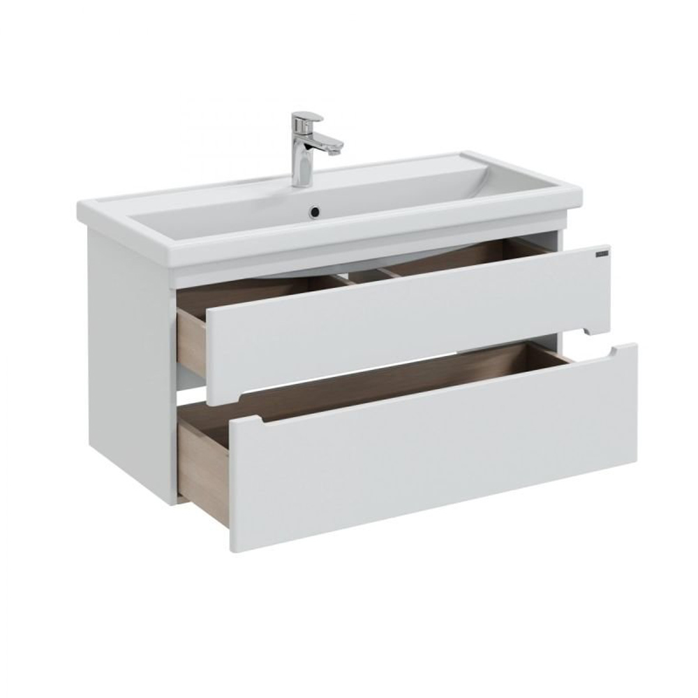 Тумба Санта Лондон 100 под раковину Фостер, подвесная, с ящиками, цвет белый - фото 1