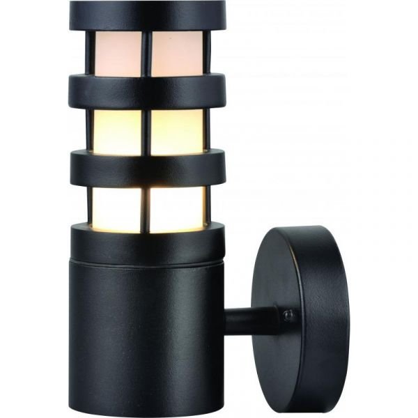 Настенный фонарь уличный Arte Lamp Portica A8371AL-1BK, арматура цвет черный, плафон/абажур стекло, цвет белый