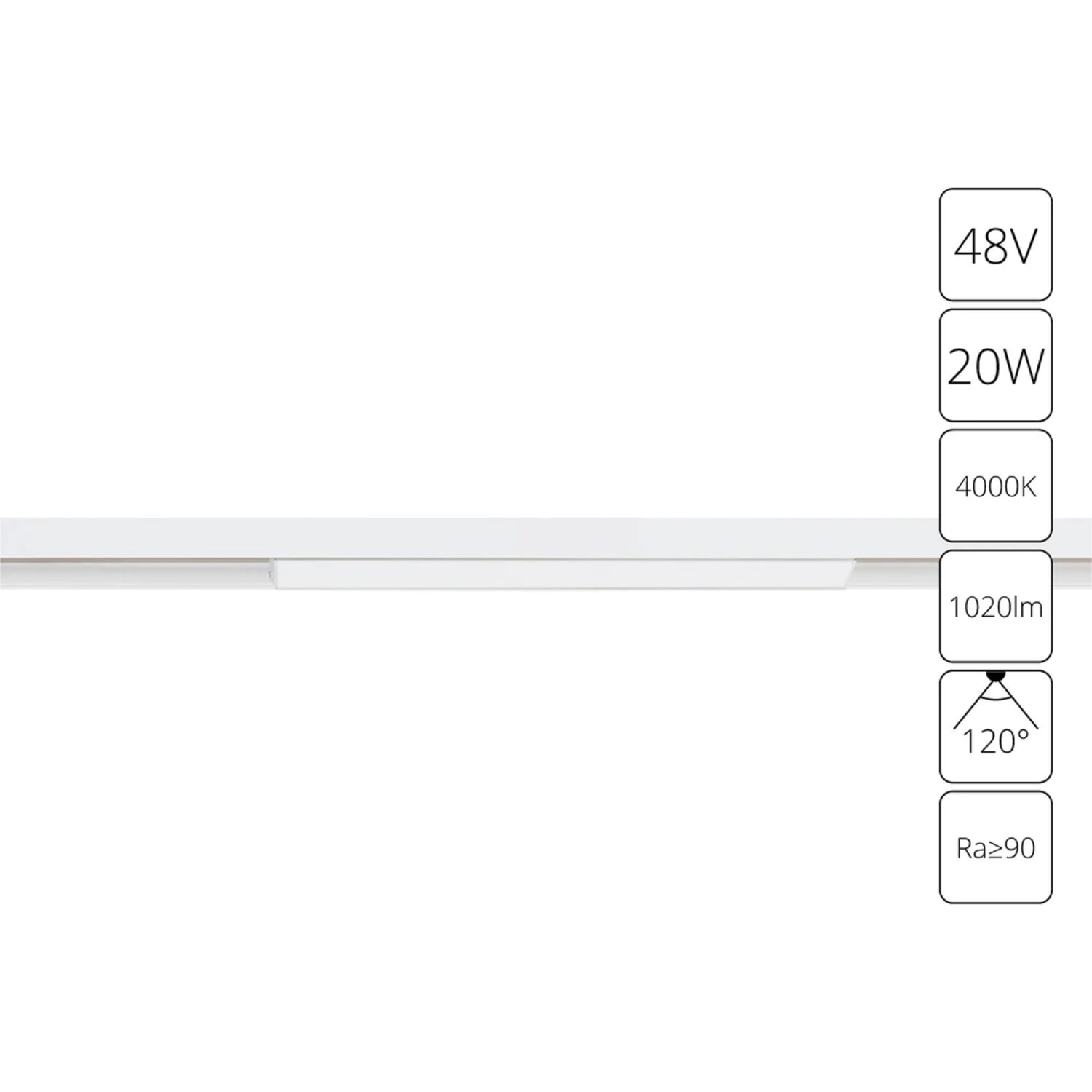 Магнитный трековый светильник Arte Lamp Linea A4663PL-1WH, арматура белый 