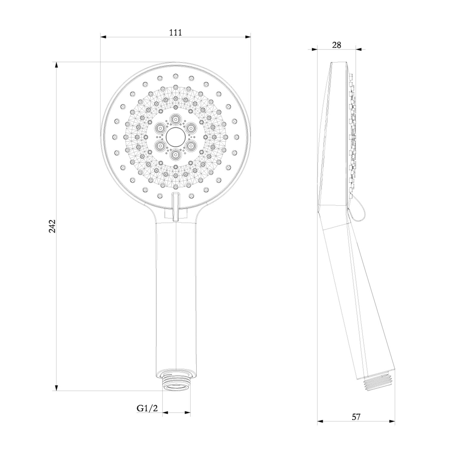 Душевая лейка Lemark LM8127C, 3 режима, цвет хром - фото 1