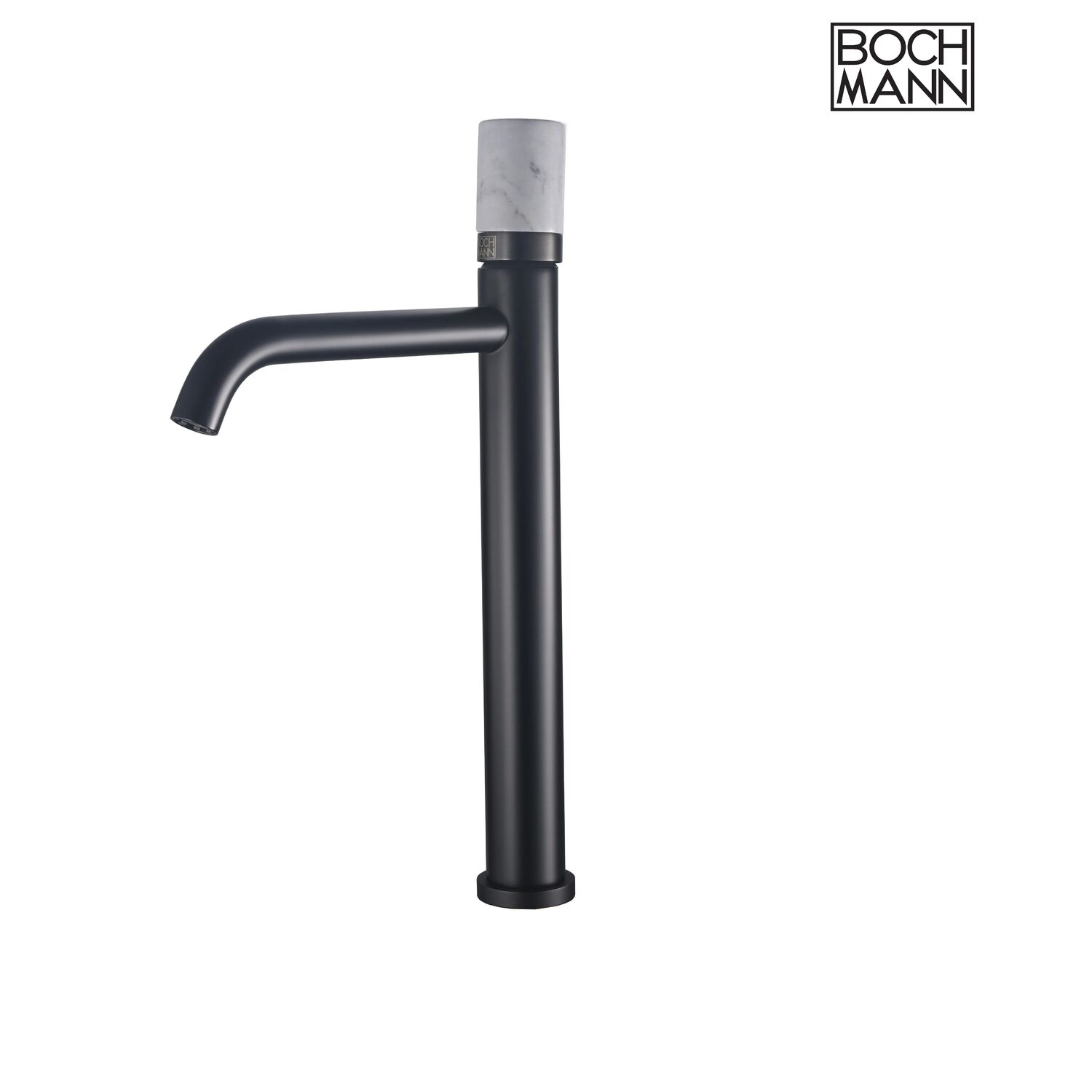Смеситель Boch Mann Stella Stone B XL BM9971 для раковины, цвет черный / натуральный светлый камень