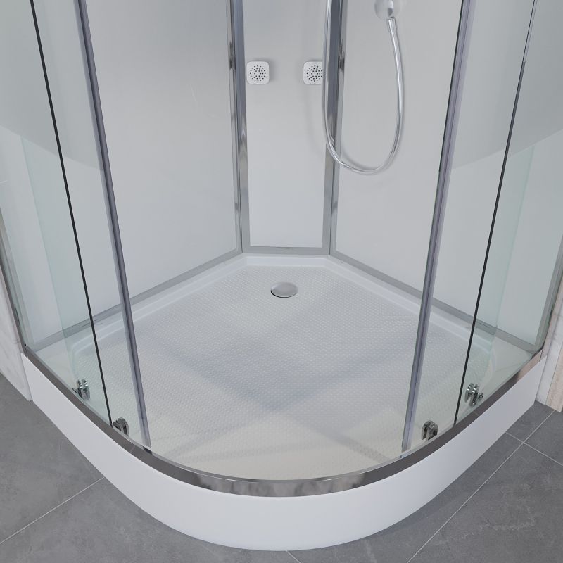 Душевая кабина Niagara Ultra NG-3012-01 120х120, стекло прозрачное с матовой полосой, профиль хром, с крышей, с гидромассажем, с пультом управления