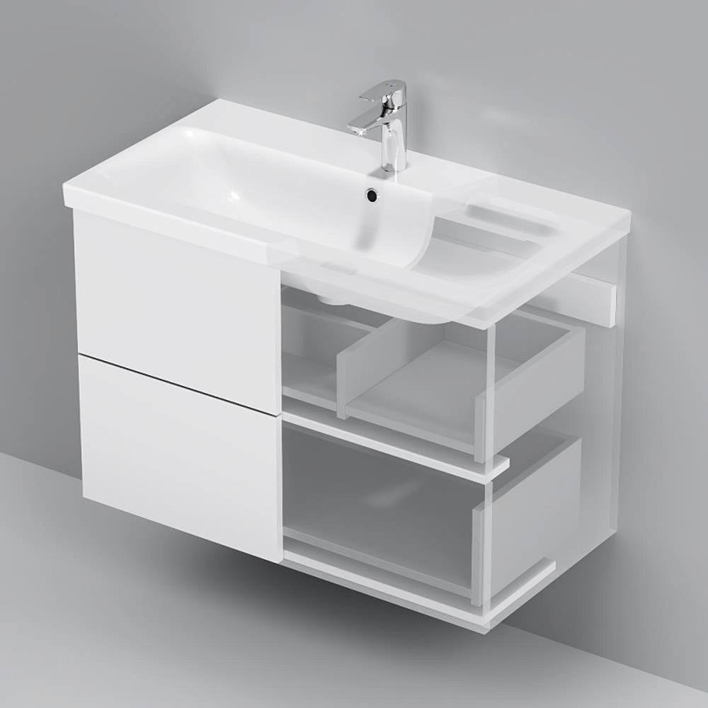 Тумба под раковину AM.PM Gem 80 подвесная, цвет белый глянец - фото 1