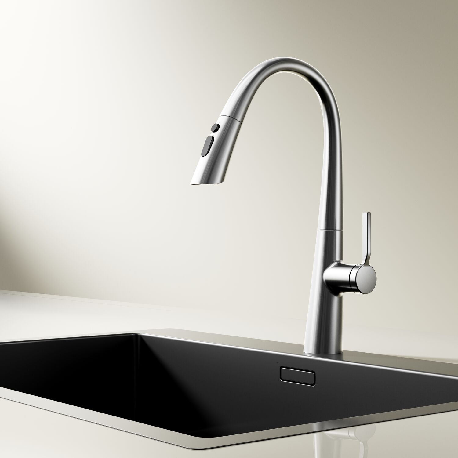 Смеситель Vincea VKF-176CH для кухни, с выджвижным изливом, цвет хром - фото 1