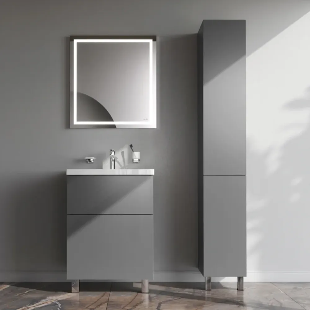 Мебель для ванной AM.PM Gem 60 напольная, 2 ящика, цвет графит матовый