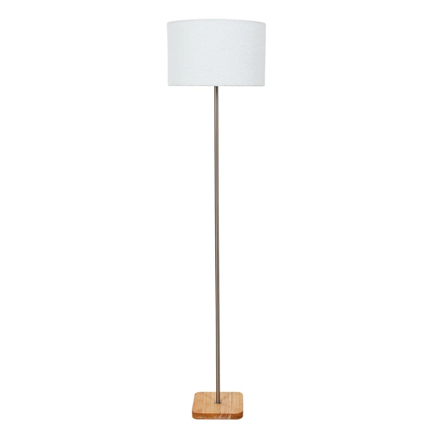 Торшер Arte Lamp Charlie A5071PN-1SS, арматура матовое серебро, плафон ткань белый