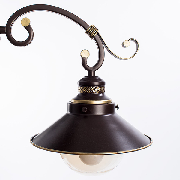 Потолочная люстра Arte Lamp Grazioso A4577PL-3CK, арматура коричневая / золото, плафоны стекло прозрачное, 61х61 см - фото 1