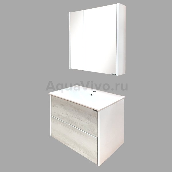 Мебель для ванной Comforty Женева 75, цвет дуб белый