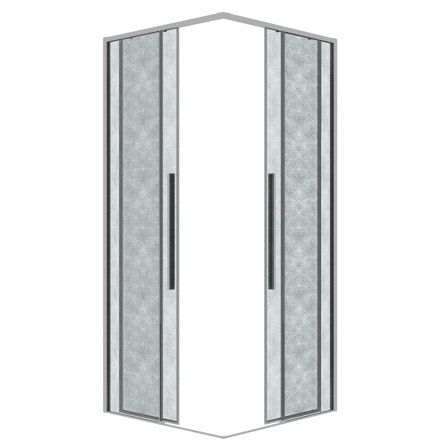 Душевой уголок Grossman Galaxy 300.K33.01.1010.10.02 100х100, стекло шиншилла, профиль хром