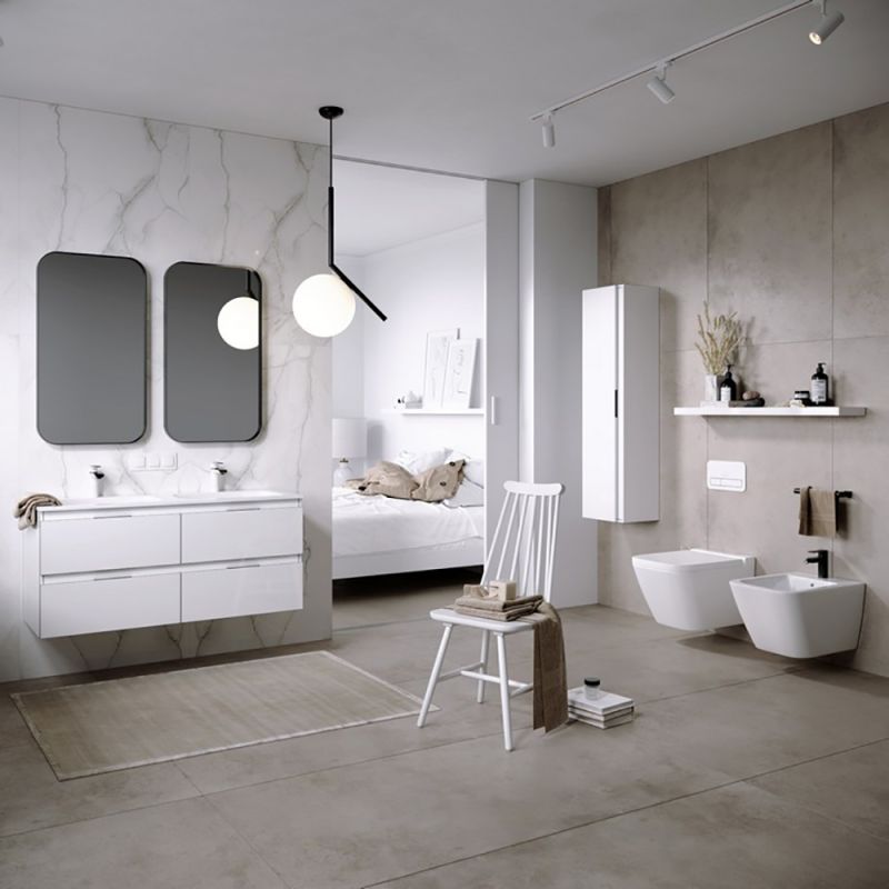 Мебель для ванной Aqwella Accent 120, с 4 ящиками, цвет белый