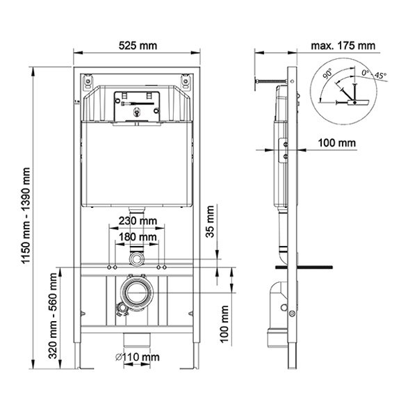 Комплект Berges 047253 унитаза Ego Rimless с сиденьем микролифт и инсталляции Novum 525 с кнопкой F3 хром глянцевый