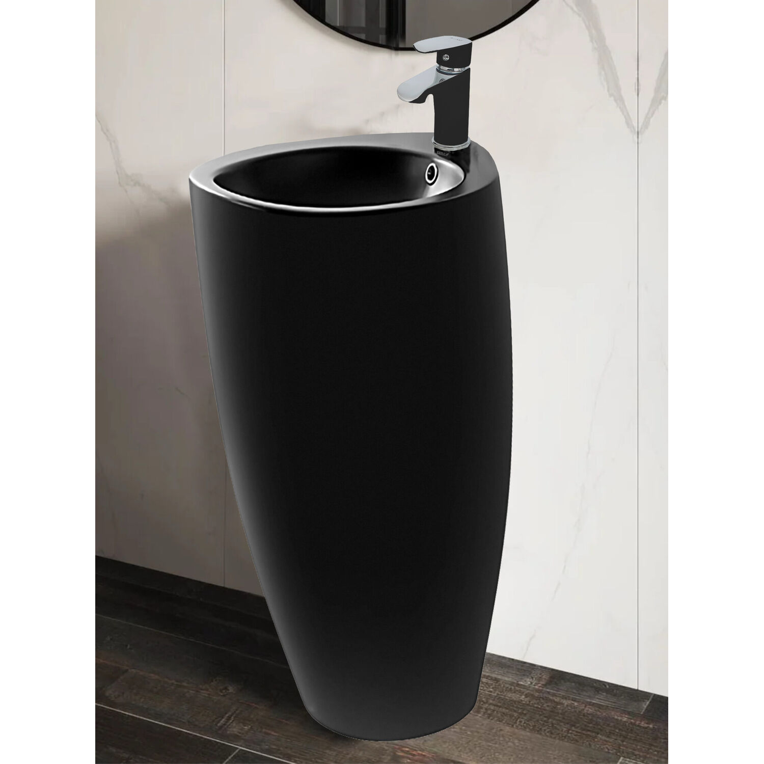 Раковина Weltwasser Leerbach 3838 MT-BL, 38х38 см, цвет черный матовый - фото 1