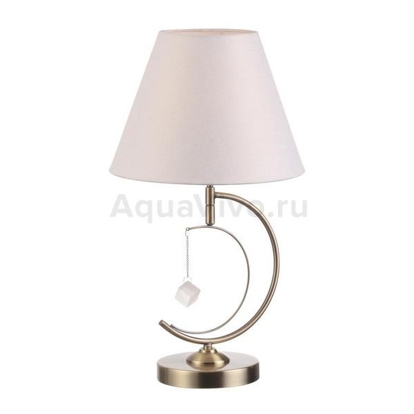 Интерьерная настольная лампа Lumion Leah 4469/1T, арматура цвет латунь, плафон/абажур ткань, цвет белый