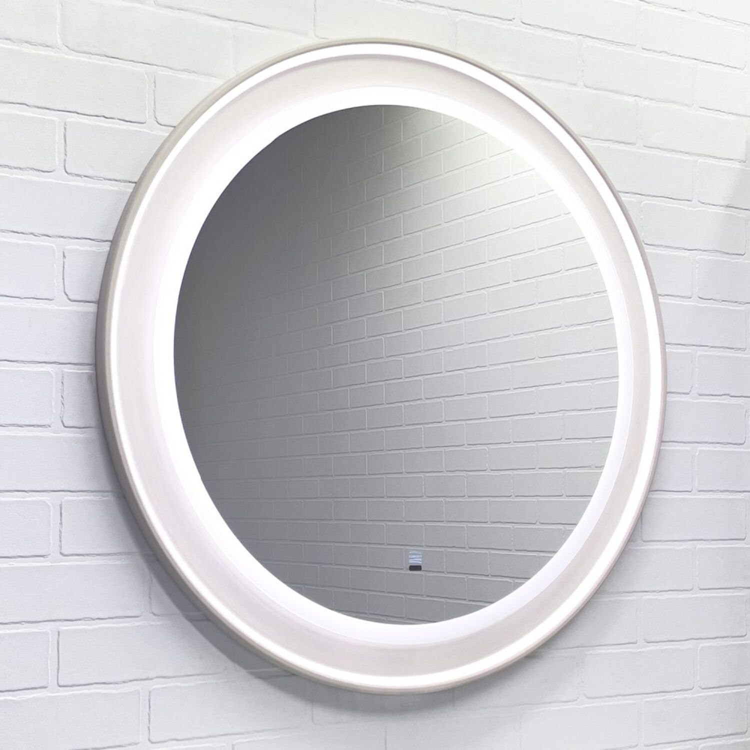 Зеркало Comforty Ереван 60, с подсветкой, серый шелк