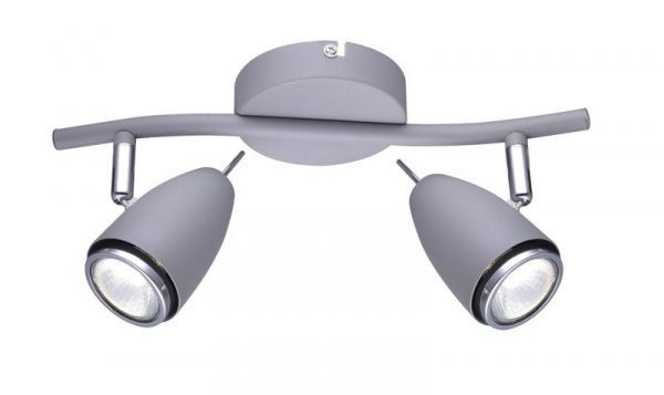 Спот Arte Lamp Regista A1966AP-2GY, арматура цвет серый/хром, плафон/абажур металл, цвет серый