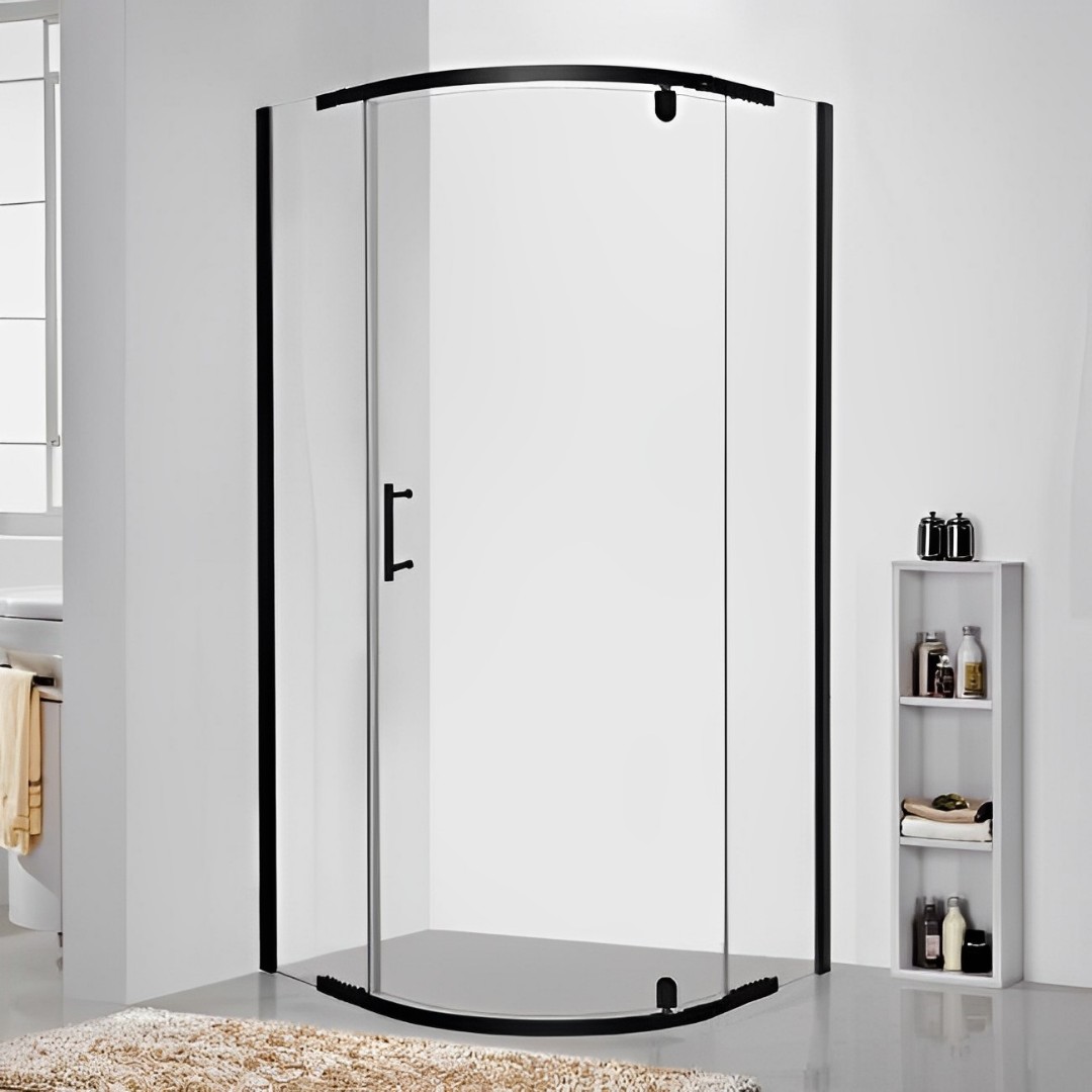 Душевой уголок CeruttiSPA Korra Z90B 90x90, стекло прозрачное, профиль черный