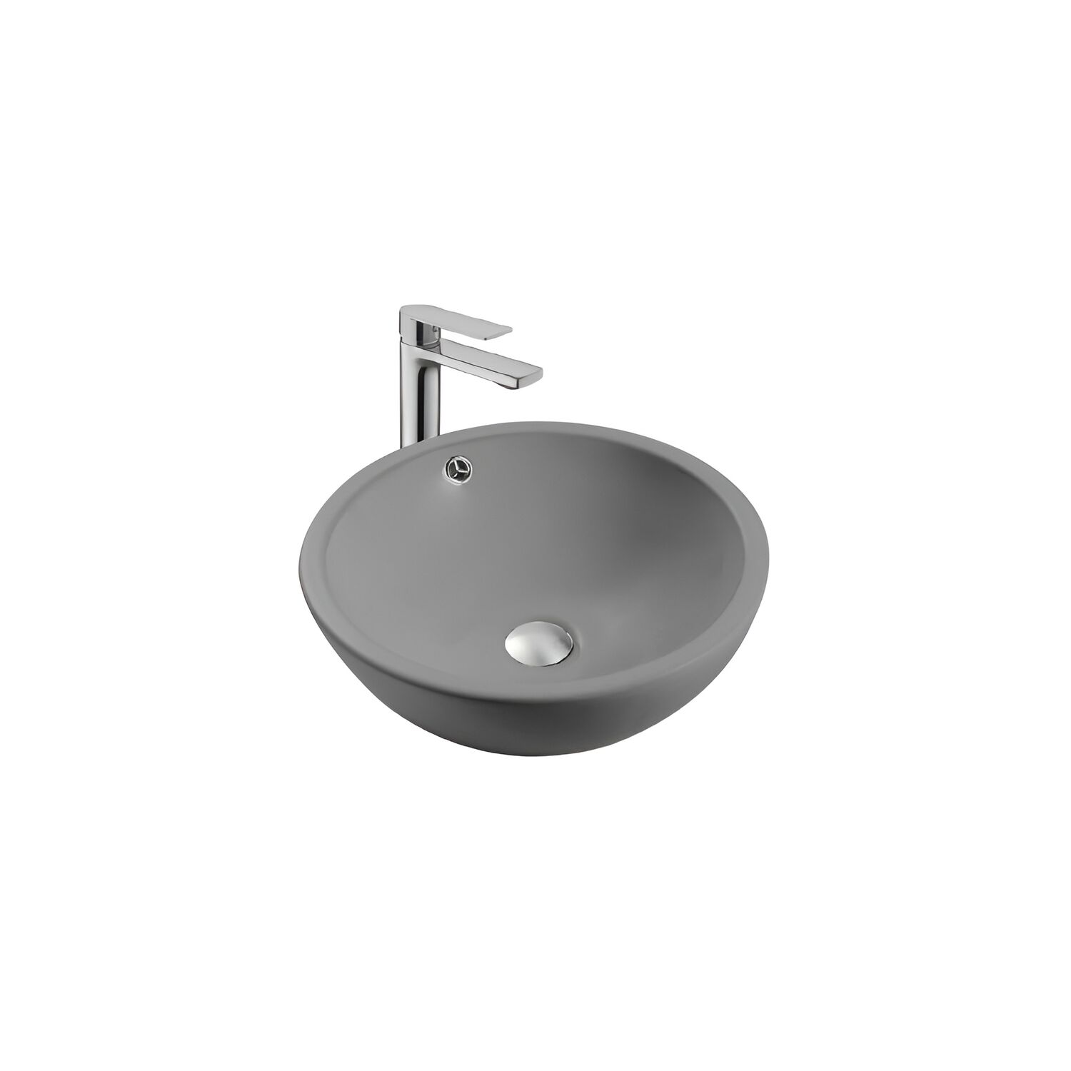 Раковина Акватек AQ5354-MG накладная, 44x44 см, цвет серый матовый