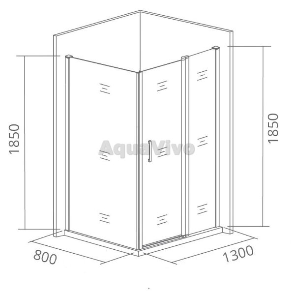 Душевой уголок Good Door Jazze WTW+SP-B-BR 130x80, стекло тонированное, профиль бронза - фото 1