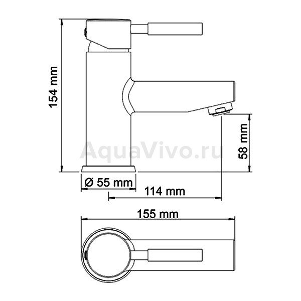 Смеситель WasserKRAFT Main 4103 для раковины, цвет хром