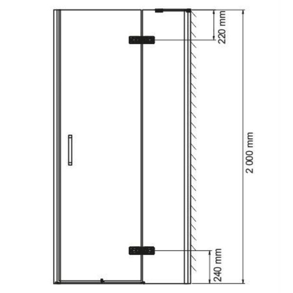 Душевой уголок WasserKRAFT Aller WasserSchutz 10H07R BLACK MATT 120x90 правый, стекло прозрачное, профиль серебристый - фото 1