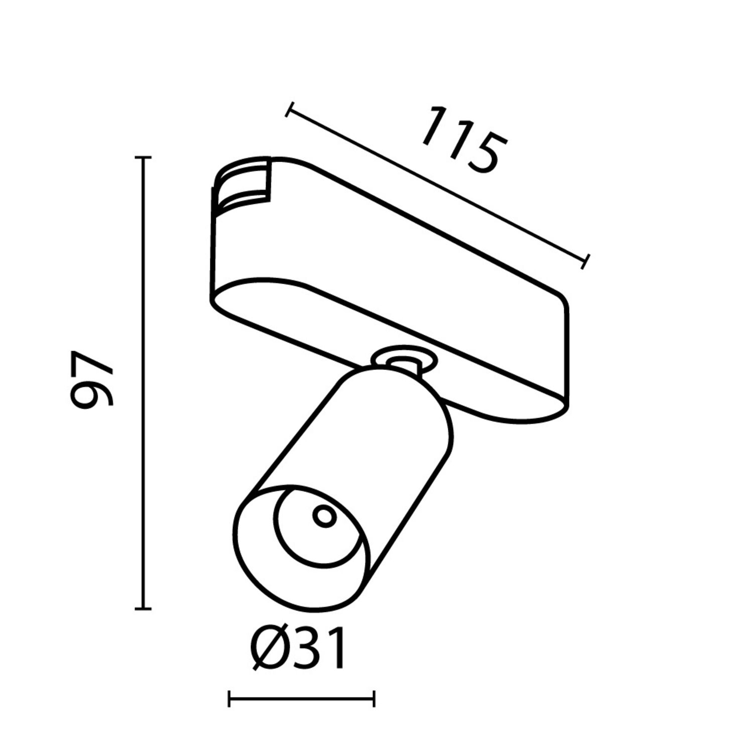 Трековый светильник Maytoni Focus LED TR103-1-5W4K-M-B, арматура черная    - фото 1