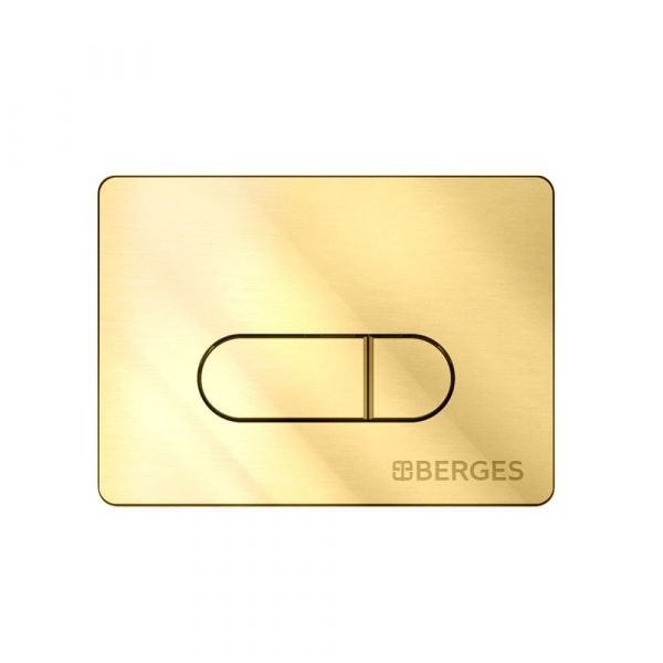 Кнопка смыва Berges Novum D9 040039 для унитаза, цвет золото глянец