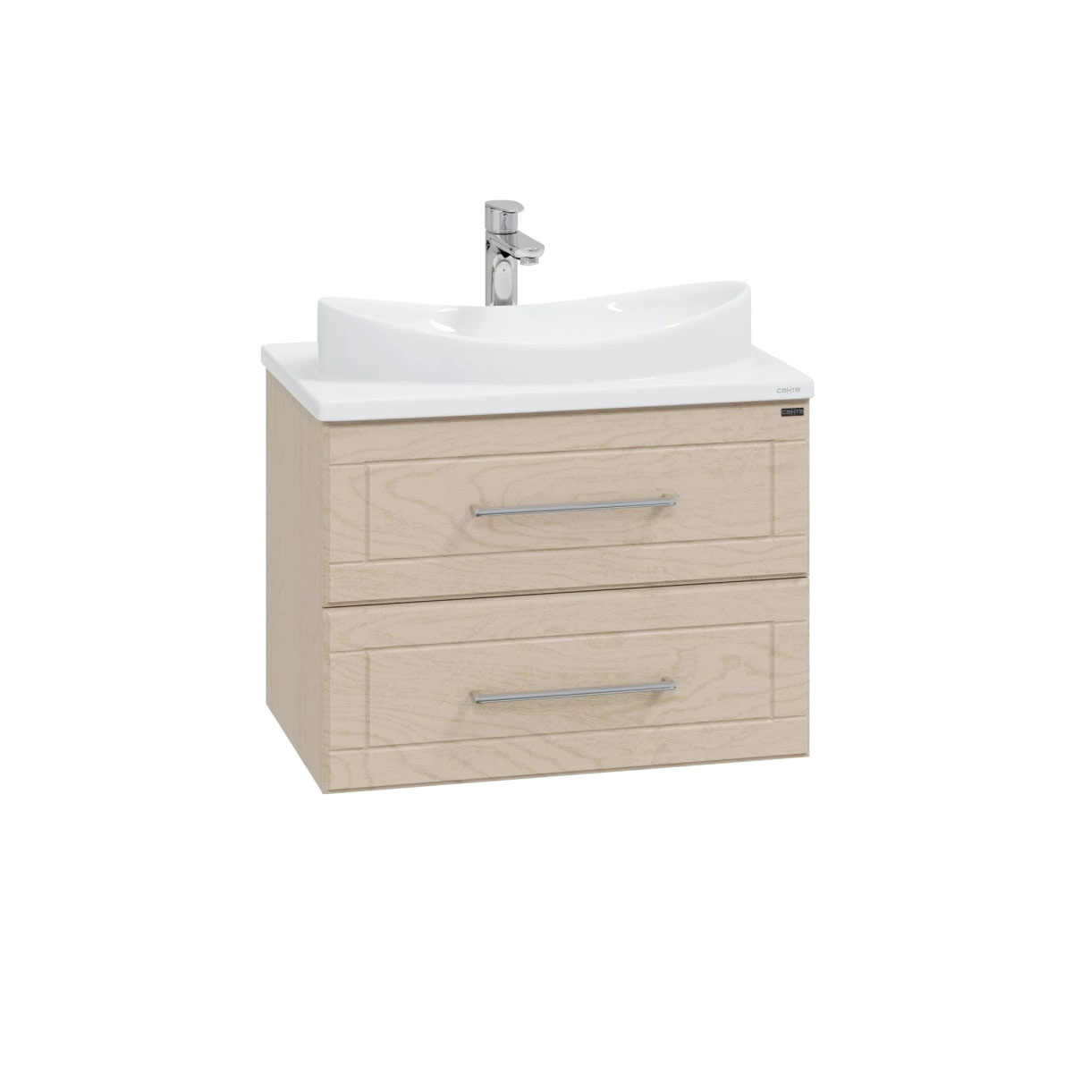 Тумба под раковину Санта Венера 70 подвесная, цвет бежевый дуб  - фото 1