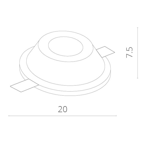 Точечный светильник Arte Lamp Invisible A9270PL-1WH, арматура белая, 20х20 см - фото 1