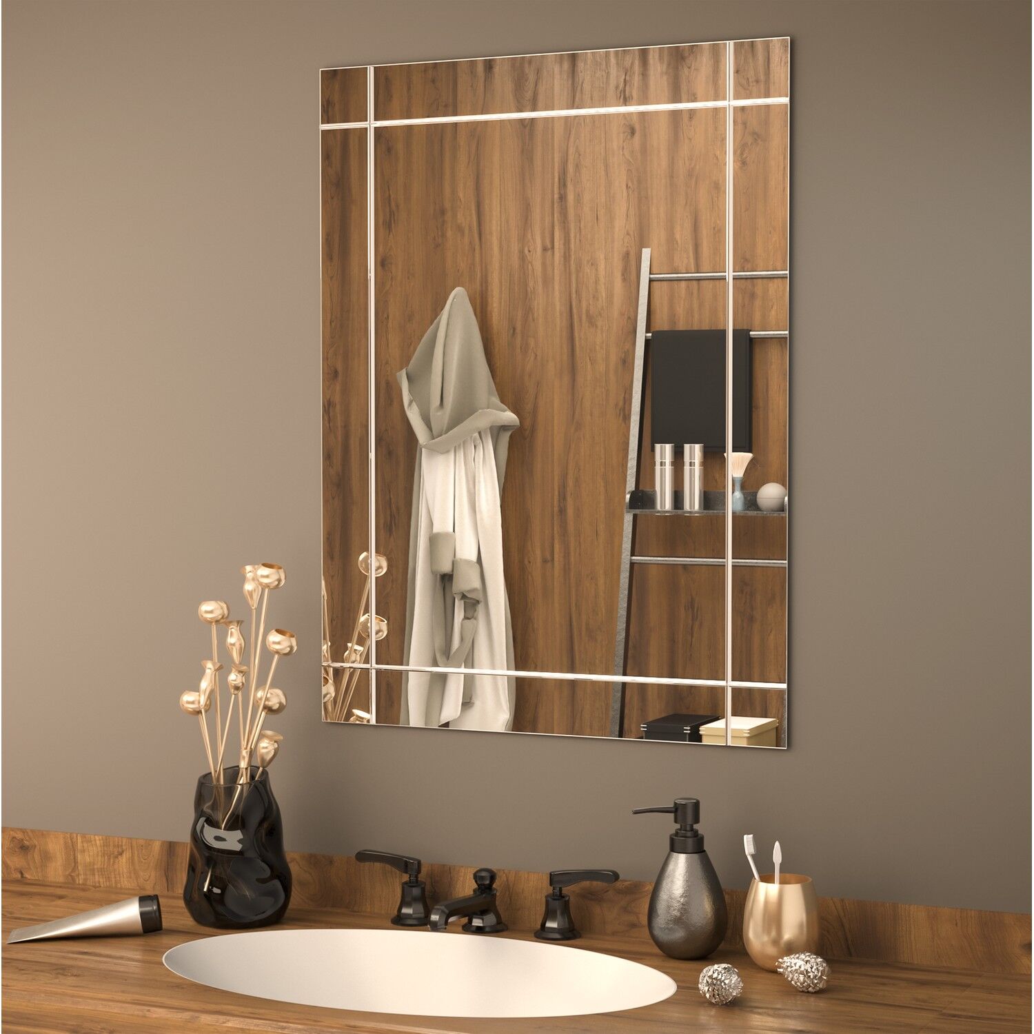 Зеркало Mixline Стронг 60x80, с гравировкой - фото 1