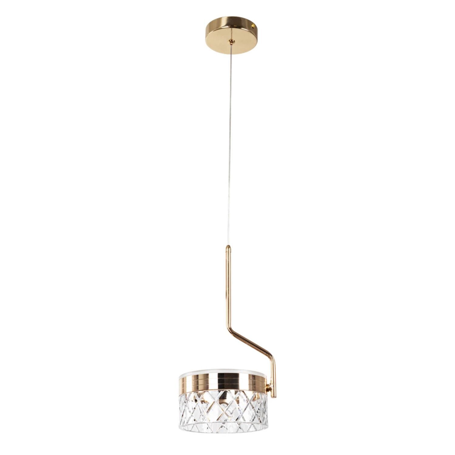 Подвесной светильник Arte Lamp Mosaic A2094SP-1GO, арматура золото, плафон акрил прозрачный