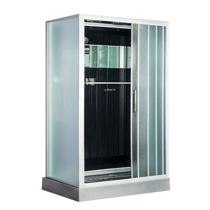 Душевая кабина Esbano ESG-3129CKR 120х90, стекло рифленое, профиль матовый хром - фото 1