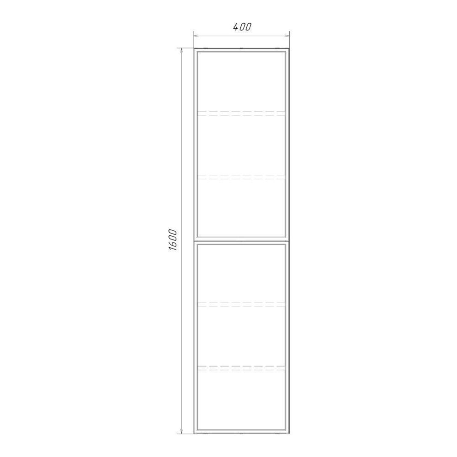 Шкаф-пенал Comforty Мадрид 40, подвесной, цвет белый матовый - фото 1