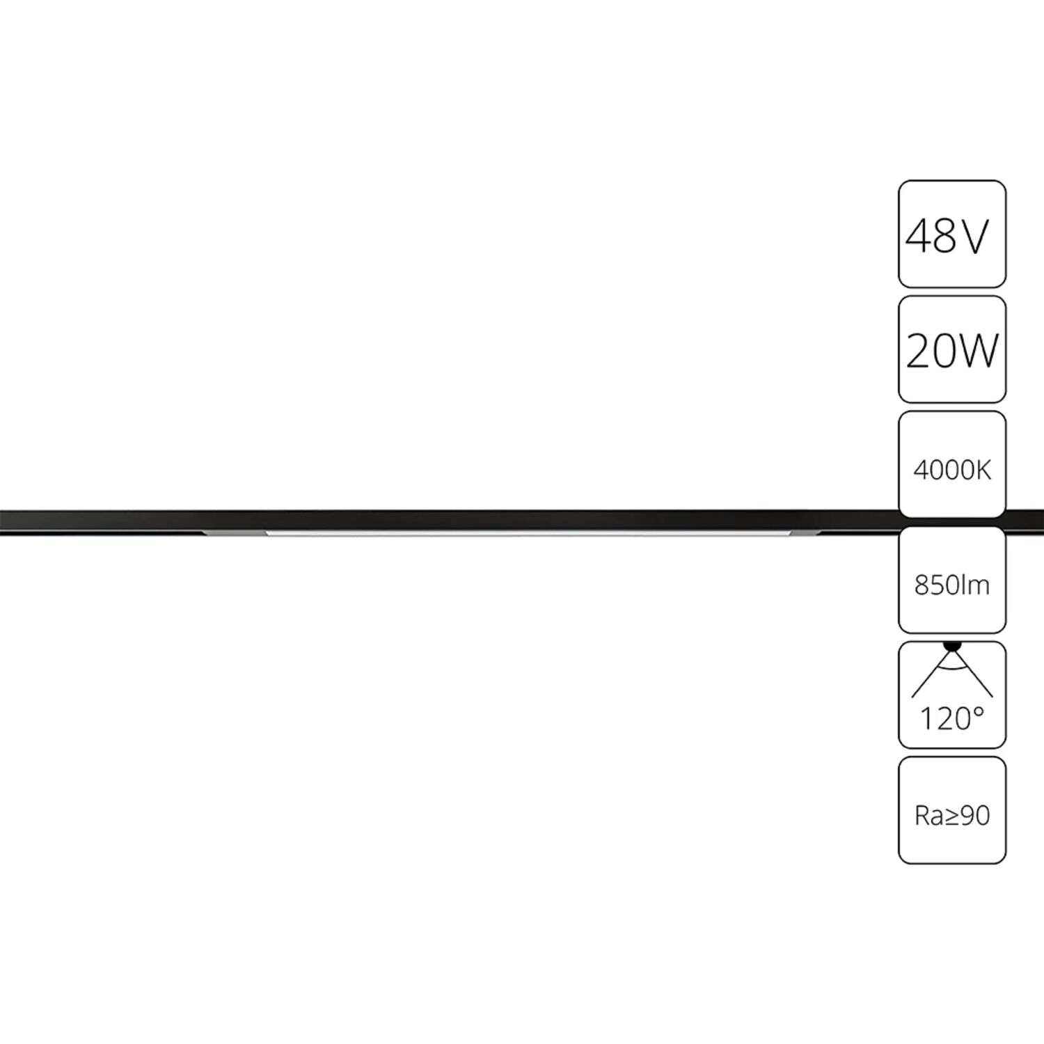 Магнитный трековый светильник Arte Lamp Optima A7264PL-1BK, арматура черный 