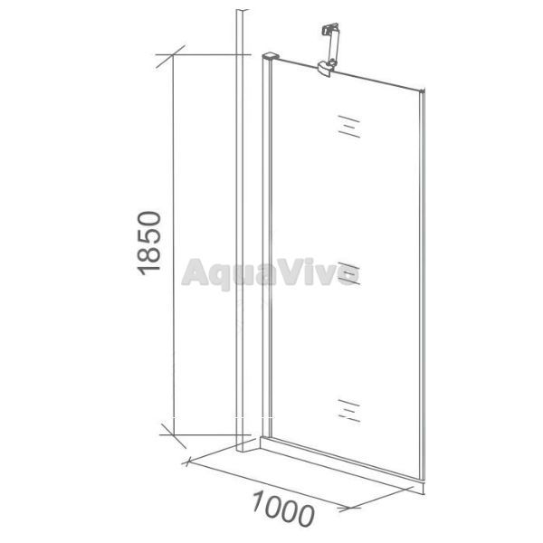 Боковая стенка Good Door Mokka SP-100-C-WE 100, стекло прозрачное, профиль белый, с магнитным профилем