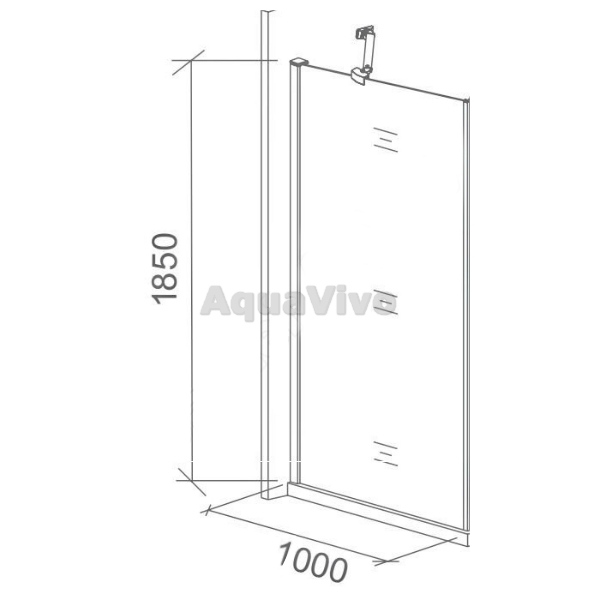 Боковая стенка Good Door Mokka SP-100-C-WE 100, стекло прозрачное, профиль белый, с магнитным профилем - фото 1