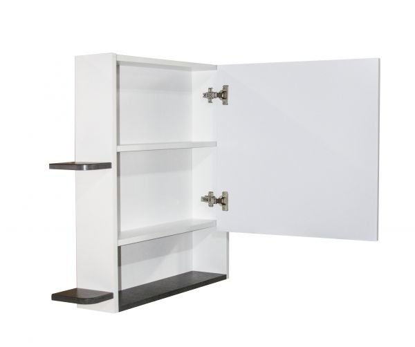 Шкаф-зеркало Mixline Сура 70, цвет белый / серый - фото 1