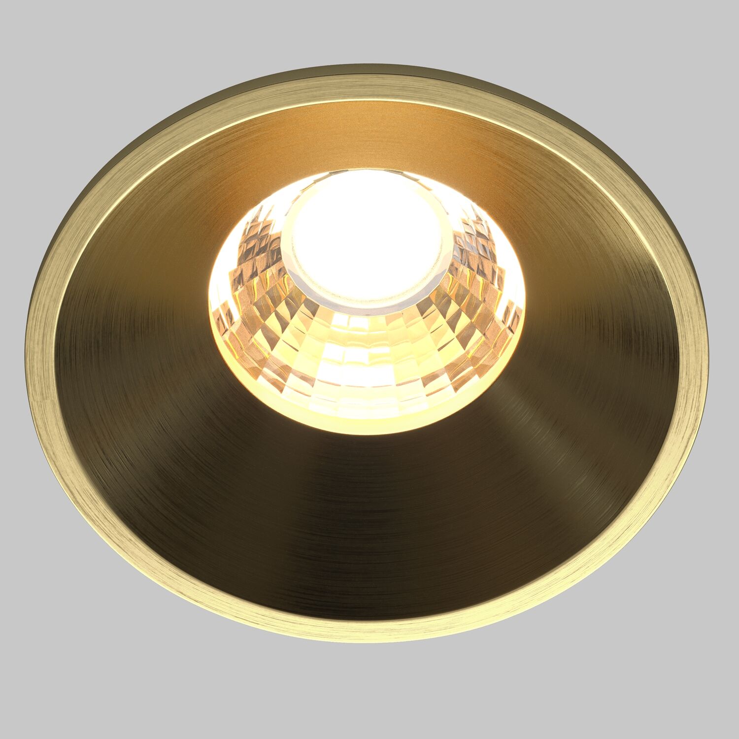 Встраиваемый светильник Maytoni Round DL058-7W3K-BS, арматура латунь    - фото 1