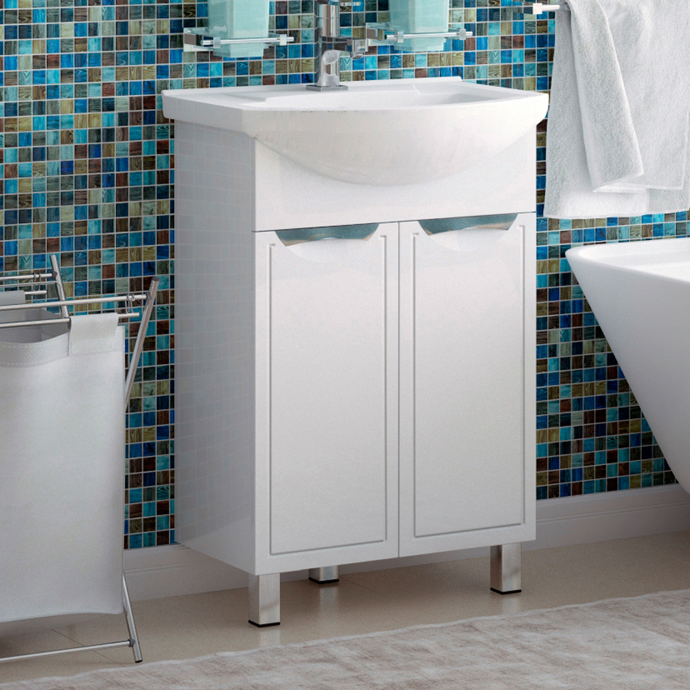 Тумба под раковину Corozo Монро 50, цвет белый