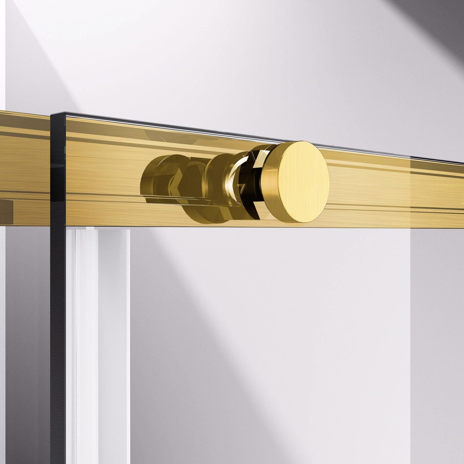 Душевой уголок Vincea Slim-N VSS-4SN 100x80, стекло прозрачное, профиль брашированное золото - фото 1