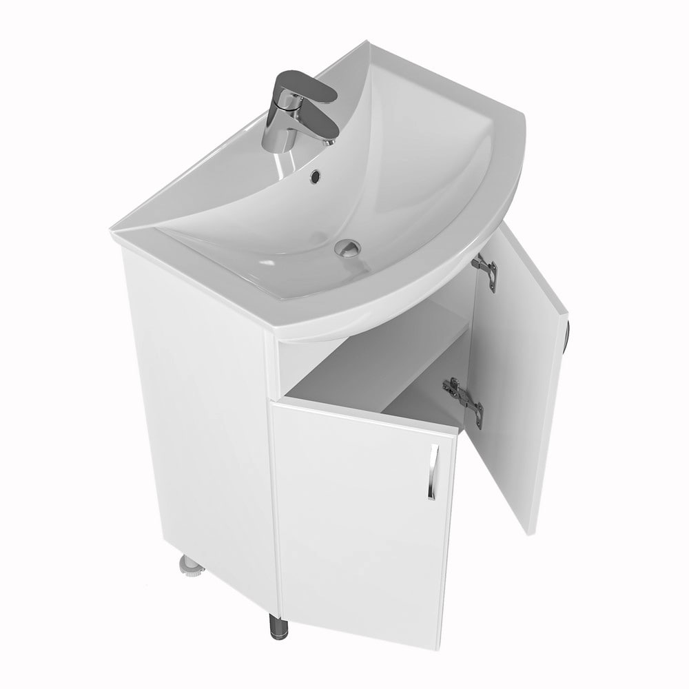 Тумба под раковину Санта Грация 60 напольная, с дверцами, цвет белый - фото 1