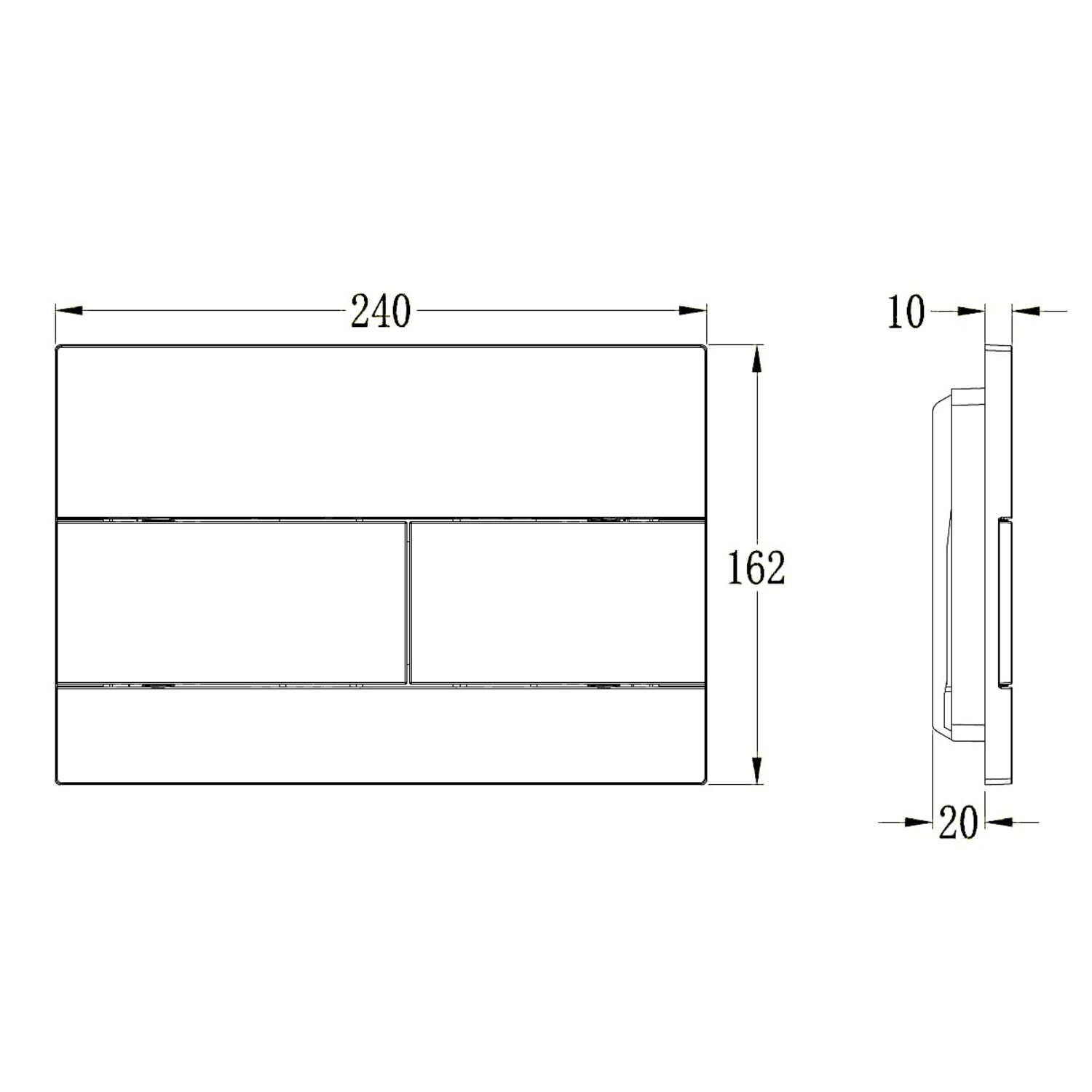 Кнопка смыва Vincea VFP-203CH для унитаза, цвет хром - фото 1