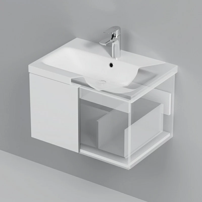 Мебель для ванной AM.PM Gem 60 подвесная, 1 ящик, цвет белый глянец - фото 1