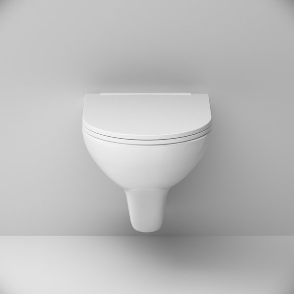 Комплект AM.PM IS49001.901700 унитаза Gem FlashClean с сиденьем микролифт и инсталляции с белой кнопкой Pro L - фото 1