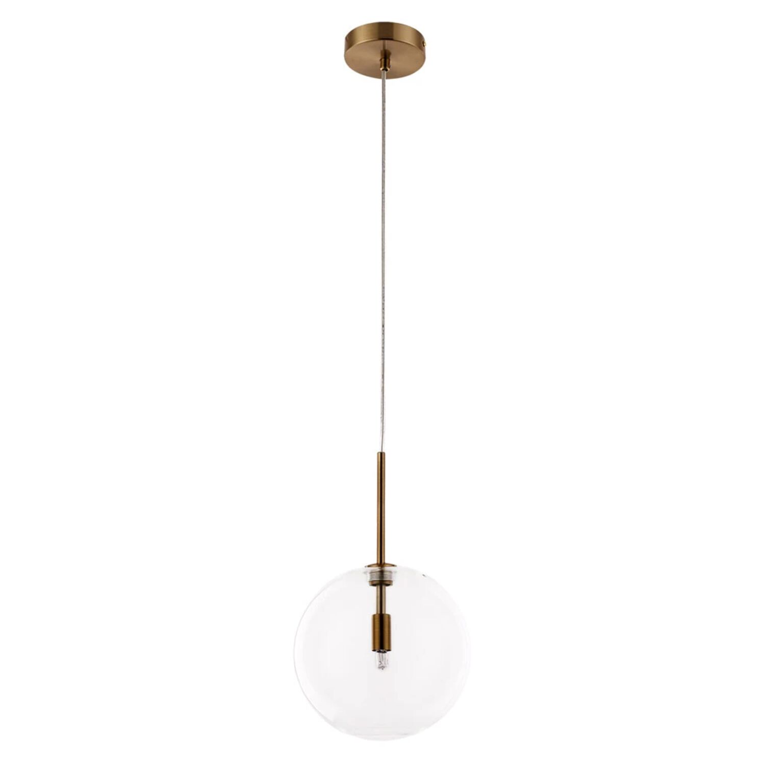 Подвесной светильник Arte Lamp Cameron A7720SP-1AB, арматура античная бронза, плафон стекло прозрачное